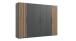 Drehtürenschrank >Andorra< in Graphit / Artisan-Eiche - 300x216x58cm (BxHxT)
