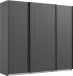 Schwebetürenschrank >Andorra< in Graphit - 250x216x65cm (BxHxT)