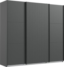 Schwebetürenschrank >Andorra< in Graphit - 300x216x65cm (BxHxT)