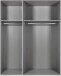 Drehtürenschrank >Andorra< in Graphit - 150x216x58cm (BxHxT)