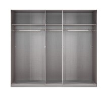 Drehtürenschrank >Andorra< in Graphit - 250x216x58cm (BxHxT)