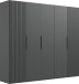 Drehtürenschrank >Andorra< in Graphit - 250x216x58cm (BxHxT)