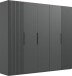 Drehtürenschrank >Andorra< in Graphit - 250x216x58cm (BxHxT)