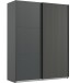 Schwebetürenschrank >Andorra< in Graphit - 200x216x65cm (BxHxT)