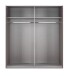 Schwebetürenschrank >Andorra< in Graphit - 200x216x65cm (BxHxT)