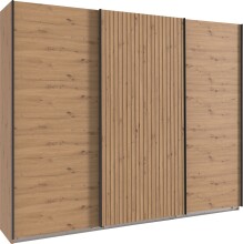 Schwebetürenschrank >Andorra< in Artisan Eiche - 300x216x65cm (BxHxT)