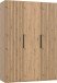 Drehtürenschrank >Andorra< in Artisan Eiche - 150x216x58cm (BxHxT)