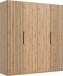Drehtürenschrank >Andorra< in Artisan Eiche - 200x216x58cm (BxHxT)