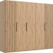Drehtürenschrank >Andorra< in Artisan Eiche - 250x216x58cm (BxHxT)
