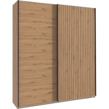 Schwebetürenschrank >Andorra< in Artisan Eiche - 200x216x65cm (BxHxT)