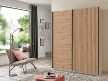 Schwebetürenschrank >Andorra< in Artisan Eiche...