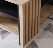 Couchtisch >Cardigan< in Artisan Eiche / Schwarz - 80x45x80cm (BxHxT)