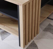 Couchtisch >Cardigan< in Artisan Eiche / Schwarz - 80x45x80cm (BxHxT)