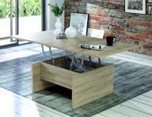 Couchtisch >Bend< in Sonoma Eiche - 80x47x80cm (BxHxT)