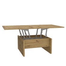 Couchtisch >Bend< in Sonoma Eiche - 80x47x80cm (BxHxT)