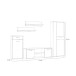 Wohnwand >Papagena< in Vintage / Beton - 277,4x182,9x39,5cm (BxHxT)