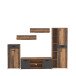 Wohnwand >Papagena< in Vintage / Beton - 277,4x182,9x39,5cm (BxHxT)