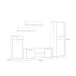 Wohnwand >Papagena< in Vintage / Beton - 277,4x182,9x39,5cm (BxHxT)