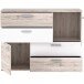 Sideboard >Saxe< in Sandeiche /Weiss - 125x95,9x41,3cm (BxHxT)