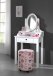 Schminktisch >AMORI< in Weiß aus Massiv Kiefer und MDF - 70x136x40cm (BxHxT)