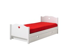 Jugendzimmer-Set >AMORI< in Weiß aus Massiv...