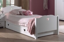 Jugendzimmer-Set >AMORI< in Weiß aus Massiv Kiefer und MDF