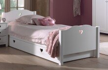 Jugendzimmer-Set >AMORI< in Weiß aus Massiv Kiefer und MDF