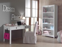 Jugendzimmer-Set >AMORI< in Weiß aus Massiv Kiefer und MDF
