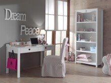 Jugendzimmer-Set >AMORI< in Weiß aus Massiv Kiefer und MDF