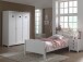 Jugendzimmer-Set >AMORI< in Weiß aus Massiv Kiefer und MDF