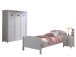 Jugendzimmer-Set >AMORI< in Weiß aus Massiv Kiefer und MDF
