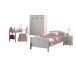 Jugendzimmer-Set >AMORI< in Weiß aus Massiv Kiefer und MDF