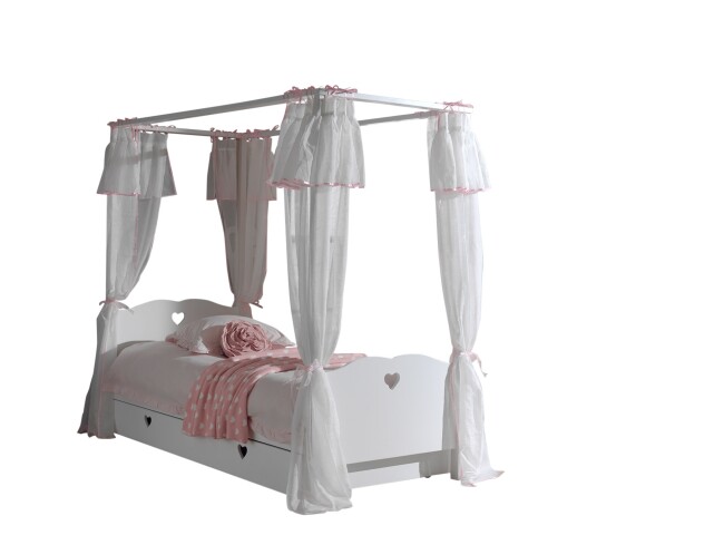 Jugendzimmer-Set >AMORI< in Weiß aus Massiv Kiefer und MDF