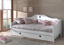 Jugendzimmer-Set >AMORI< in Weiß aus Massiv Kiefer und MDF