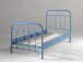 Metallbett >NEW YORK< in Blau aus Metall - 210x111x98cm (BxHxT)
