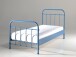 Metallbett >NEW YORK< in Blau aus Metall - 210x111x98cm (BxHxT)