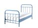 Metallbett >NEW YORK< in Blau aus Metall - 210x111x98cm (BxHxT)