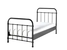 Metallbett >NEW YORK< in Schwarz aus Metall -...
