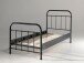 Metallbett >NEW YORK< in Schwarz aus Metall - 210x111x98cm (BxHxT)