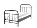 Metallbett >NEW YORK< in Schwarz aus Metall - 210x111x98cm (BxHxT)