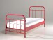 Metallbett >NEW YORK< in Rot aus Metall - 210x111x98cm (BxHxT)