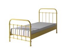 Metallbett >NEW YORK< in Gelb aus Metall -...