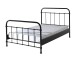 Metallbett >NEW YORK< in Schwarz aus Metall - 210x111x128,5cm (BxHxT)