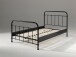 Metallbett >NEW YORK< in Schwarz aus Metall - 210x111x128,5cm (BxHxT)