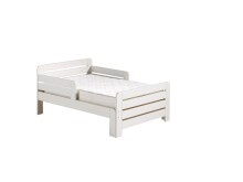 Kinderbett >JUMPER< in weiß lackiert - 204x65x99,5 (BxHxT)