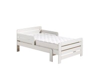 Kinderbett >JUMPER< in weiß lackiert - 204x65x99,5 (BxHxT)