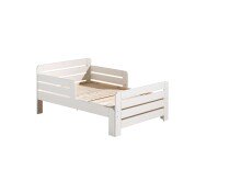 Kinderbett >JUMPER< in weiß lackiert - 204x65x99,5 (BxHxT)