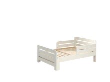 Kinderbett >JUMPER< in weiß lackiert - 204x65x99,5 (BxHxT)