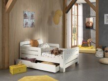 Bettschubkasten >JUMPER< in weiß lackiert -...