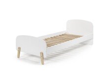 Einzelbett >KIDDY< in weiß aus Massiv Kiefer...